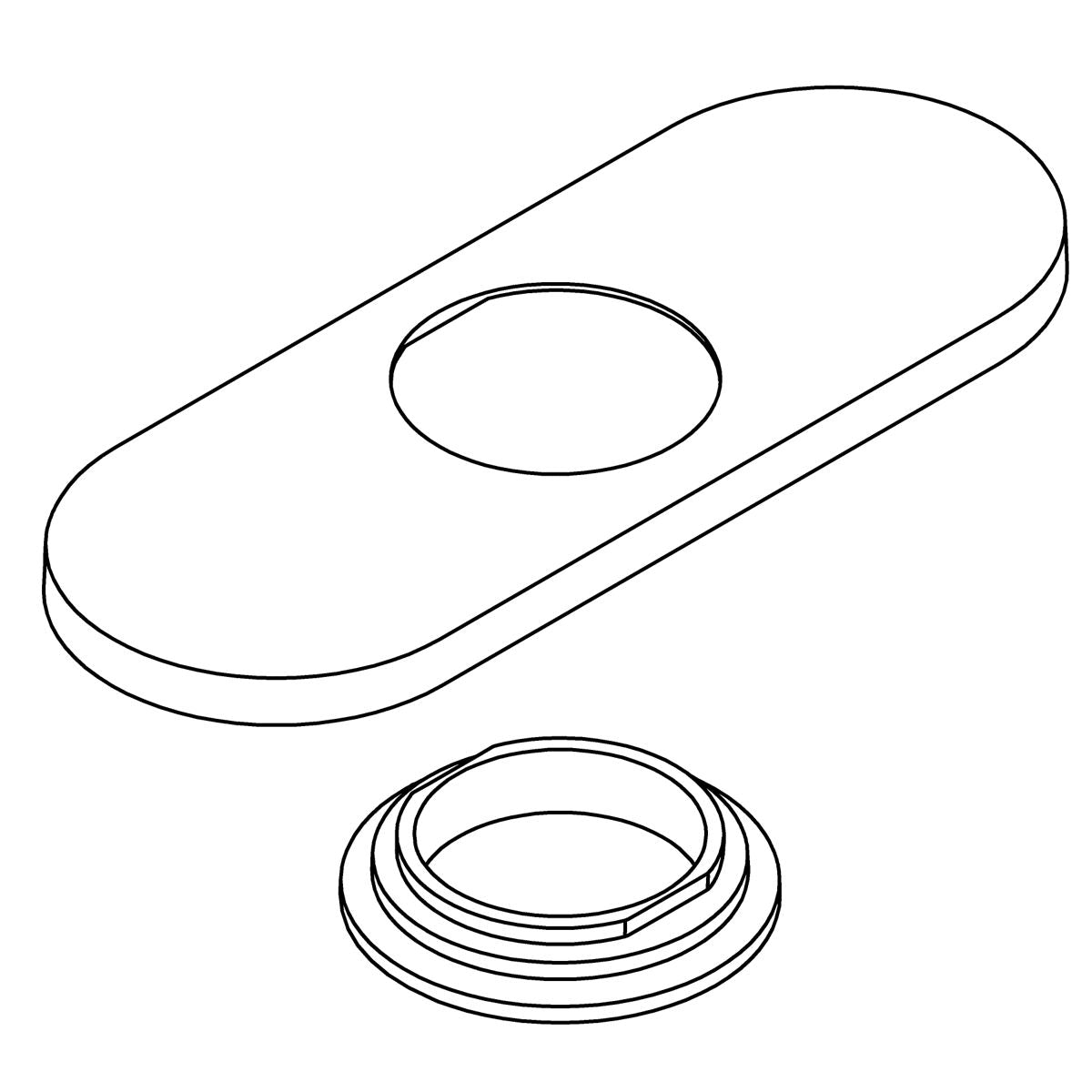 KOHLER Escutcheon Kit - Vibrant Brushed Moderne Brass, K-1370825-2MB