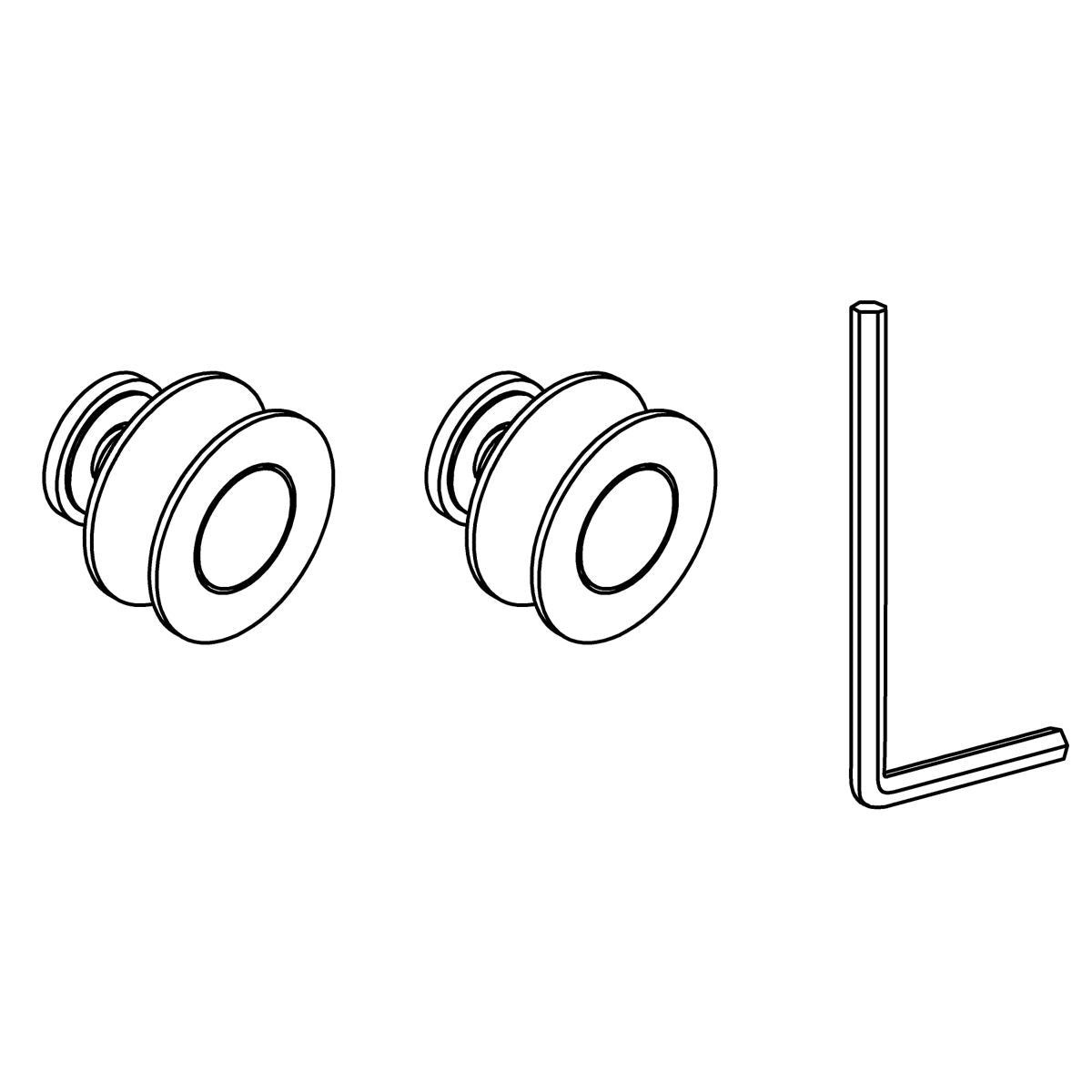 KOHLER Service Kit-Rollers - Polished Chrome, K-1374556-CP