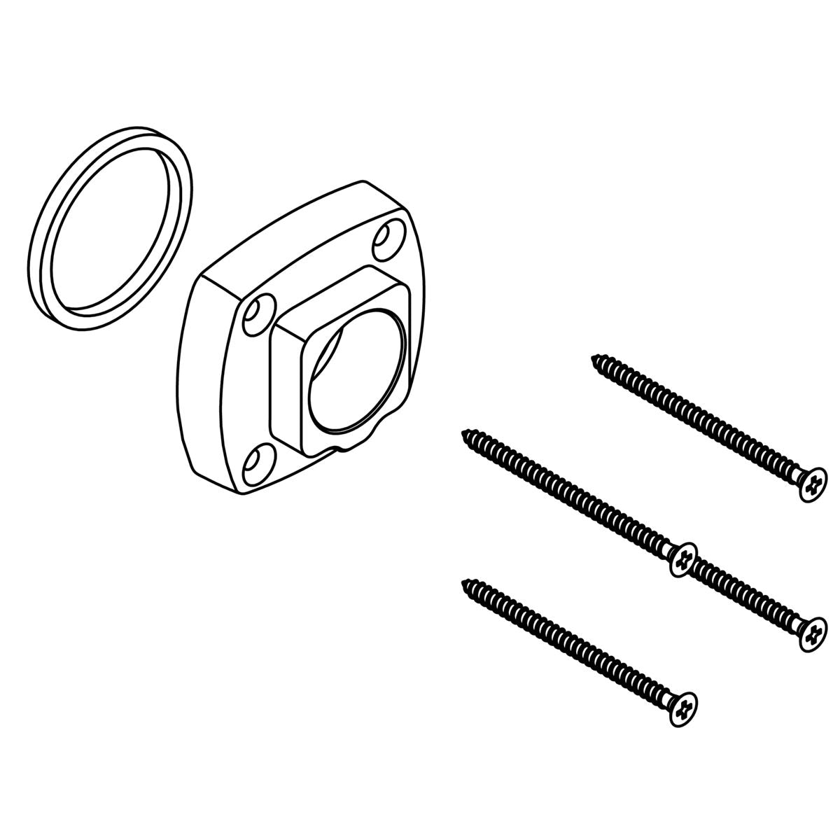KOHLER Wall Flange Kit - Matte Black, K-1375134-BL