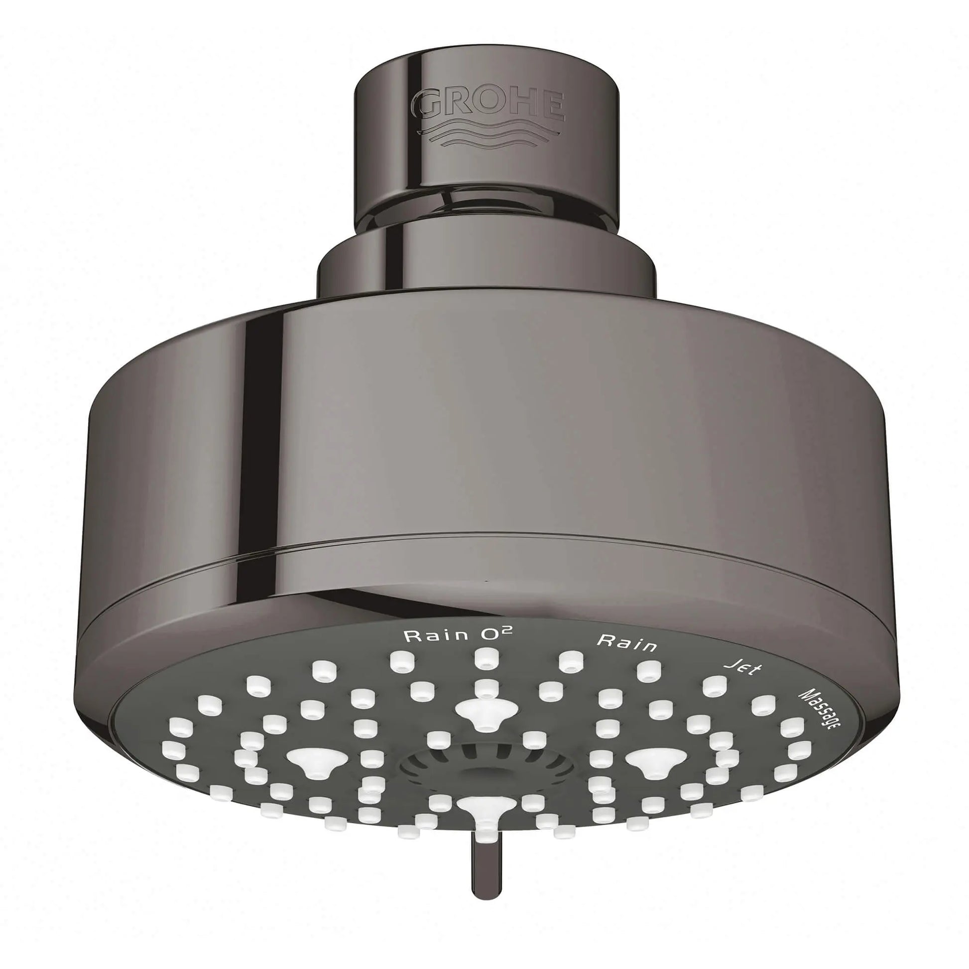 GROHE 26043A01 Tempesta 100 Shower Head, 4" - 4 Sprays, 1.75 gpm - Hard Graphite