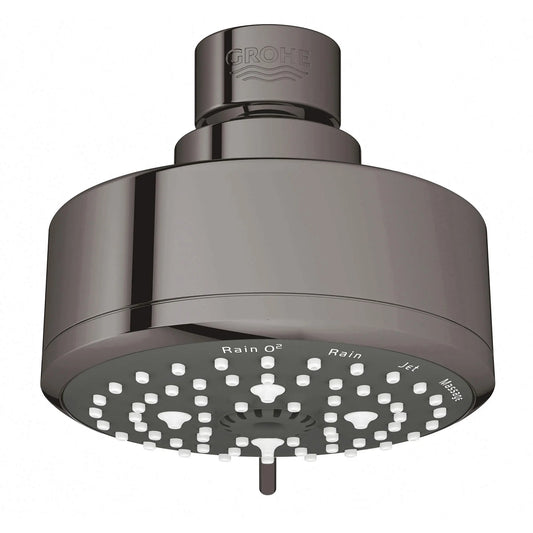 GROHE 26043A01 Tempesta 100 Shower Head, 4" - 4 Sprays, 1.75 gpm - Hard Graphite