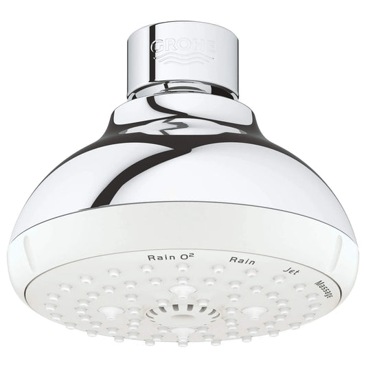 GROHE 26044001 Tempesta 100 Shower Head, 4" - 4 Sprays, 1.75 gpm - Chrome