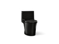 KOHLER K-1381-7 Veil One-Piece Elongated Toilet With Skirted Trapway, Dual-Flush - Black Black