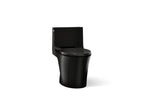 KOHLER K-1381-7 Veil One-Piece Elongated Toilet With Skirted Trapway, Dual-Flush - Black Black