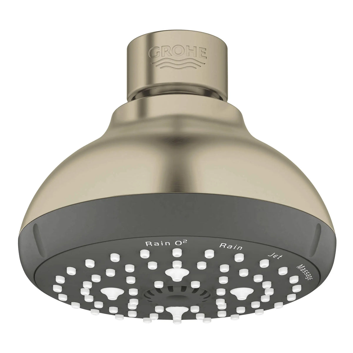 GROHE 26044EN1 Tempesta 100 Shower Head, 4" - 4 Sprays, 1.75 gpm - Brushed Nickel