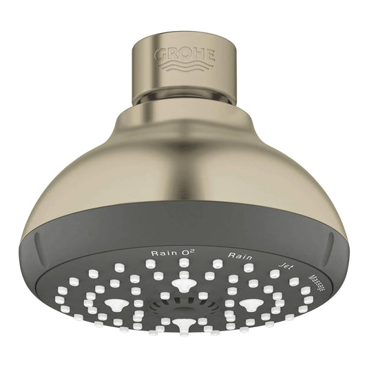GROHE 26044EN1 Tempesta 100 Shower Head, 4" - 4 Sprays, 1.75 gpm - Brushed Nickel