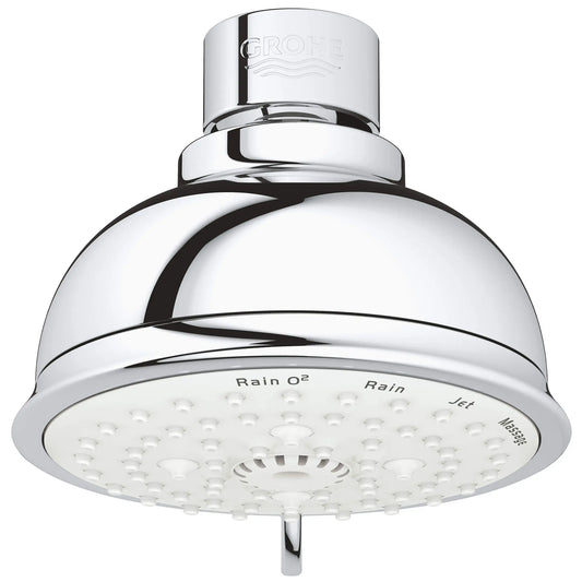 GROHE 26045001 Tempesta 100 Shower Head, 4" - 4 Sprays, 1.75 gpm - Chrome