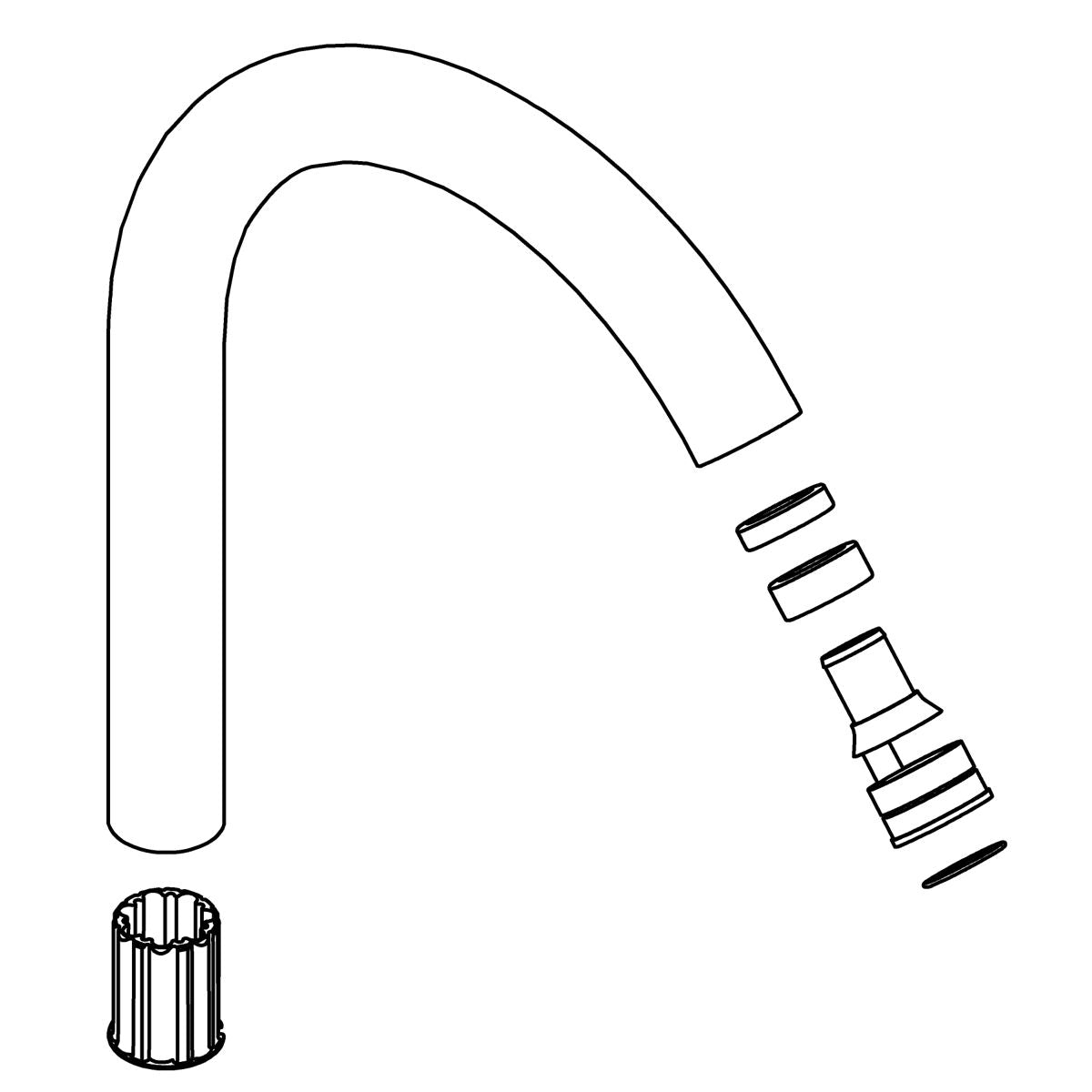 KOHLER Spout Kit - Vibrant Stainless, K-1387283-VS