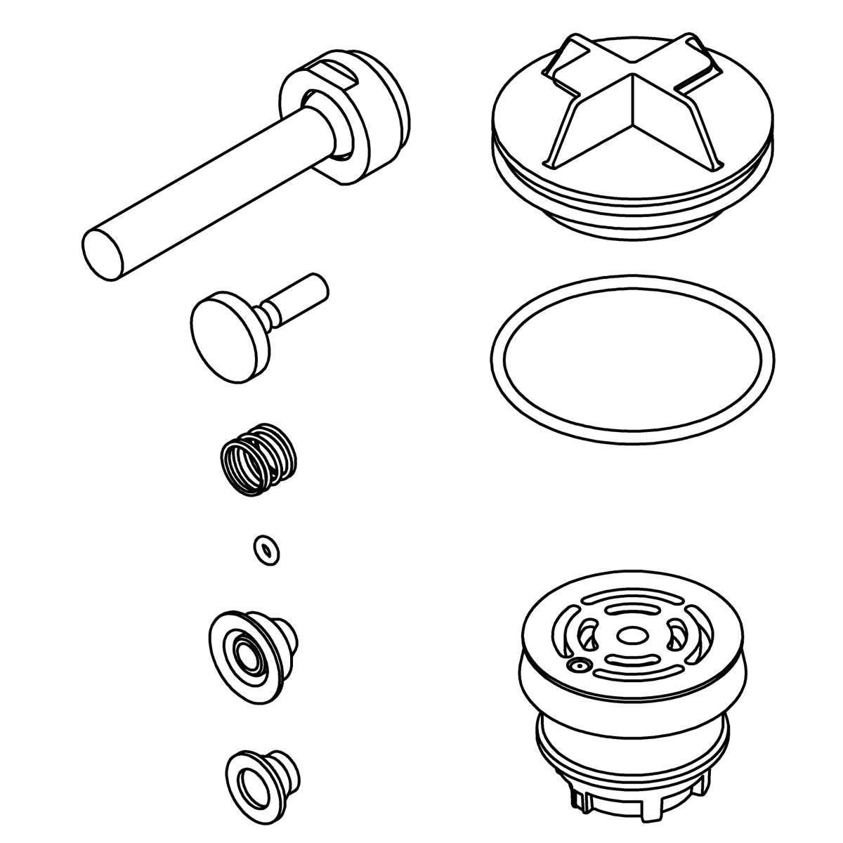 KOHLER Service Kit, 0.125 Gpf Manual Ufv - Polished Chrome, K-1388740-CP