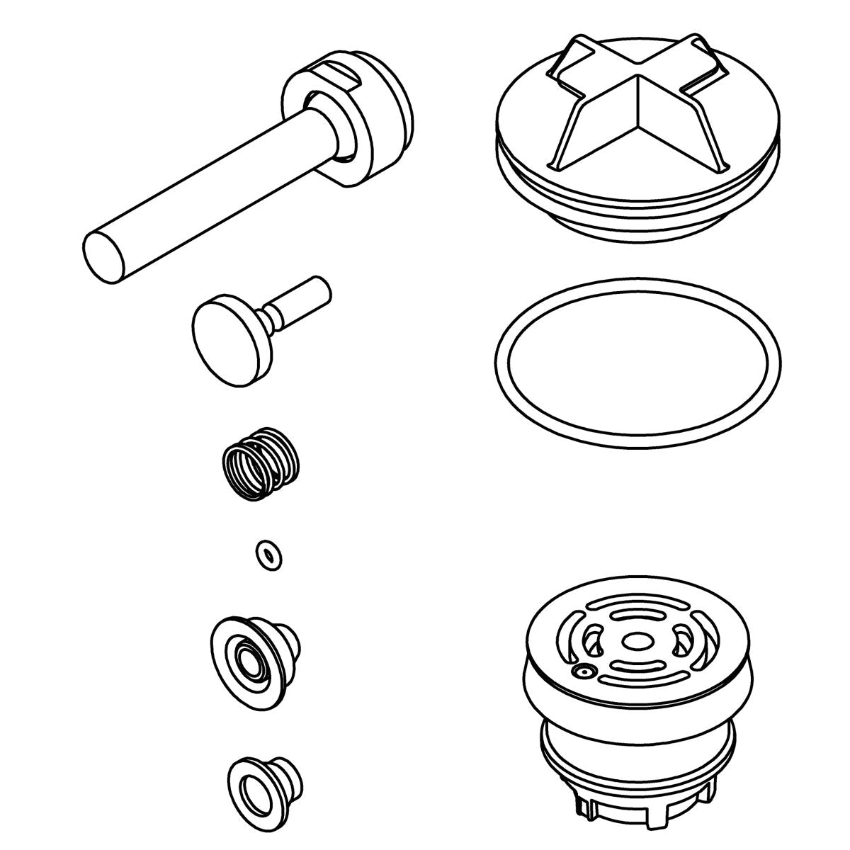 KOHLER Service Kit, 1.0 Gpf Manual Tfv - Polished Chrome, K-1388743-CP