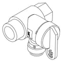 KOHLER Connector, T, 1/4" X 9/16"- 3/8" X 9/16", K-1389126