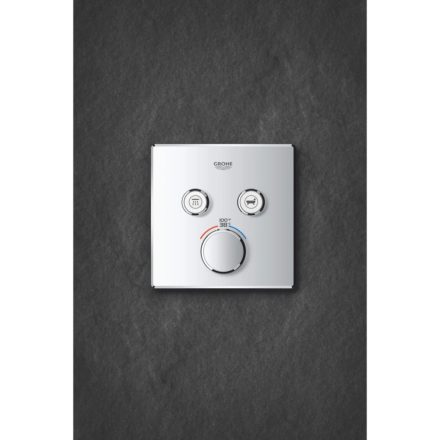 GROHE Grohtherm Dual Function Thermostatic Valve Trim - Chrome, 29141000