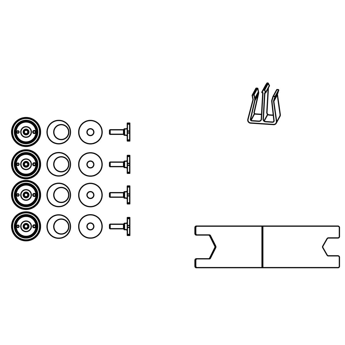 KOHLER K-1394586 Service Kit, Roller Asm (Set Of 4)