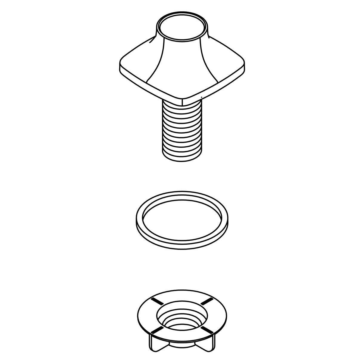 KOHLER Side Spray Escutcheon Kit - Vibrant Stainless, K-1396842-VS