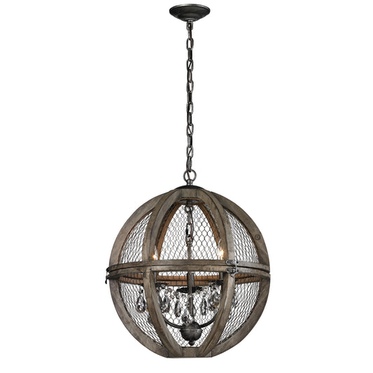 ELK SIGNATURE 140-007 Renaissance Invention 18'' Wide 3-Light Pendant - Weathered Zinc