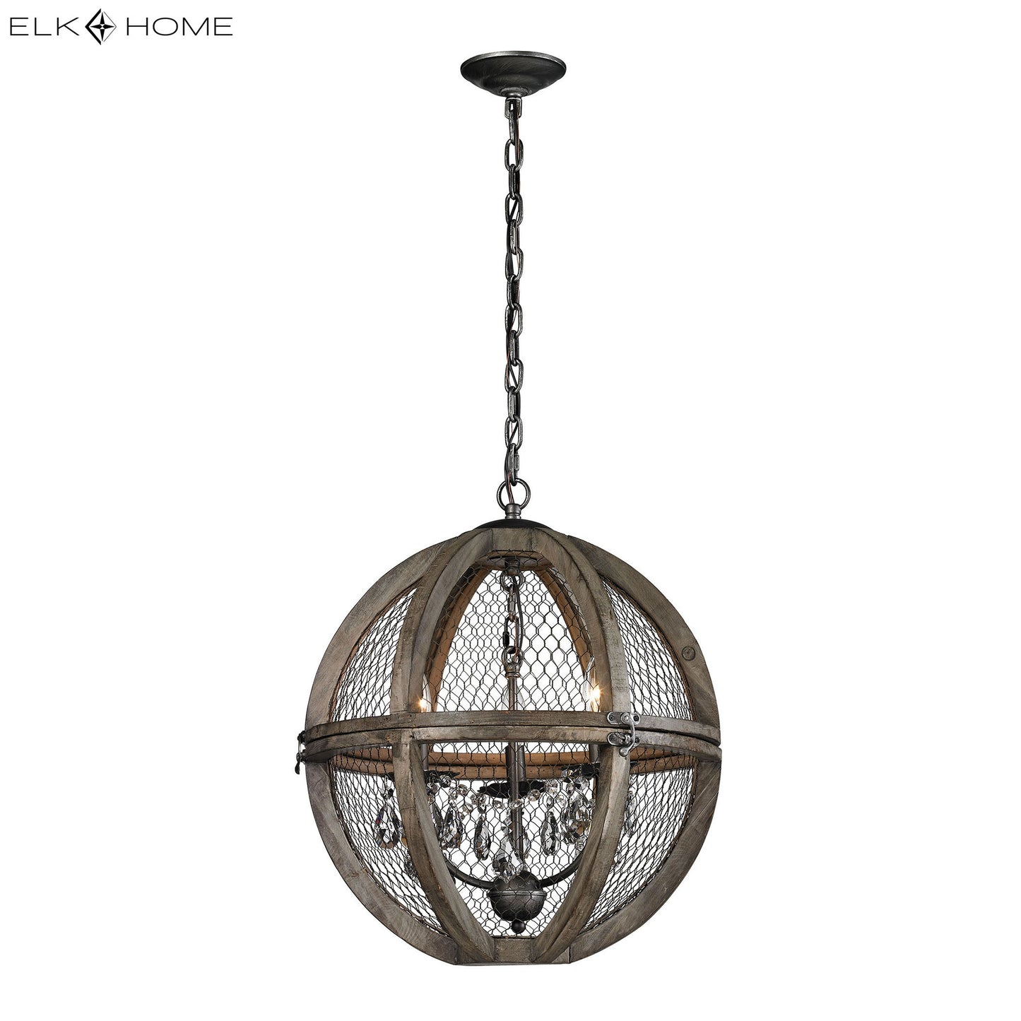 ELK SIGNATURE 140-007 Renaissance Invention 18'' Wide 3-Light Pendant - Weathered Zinc