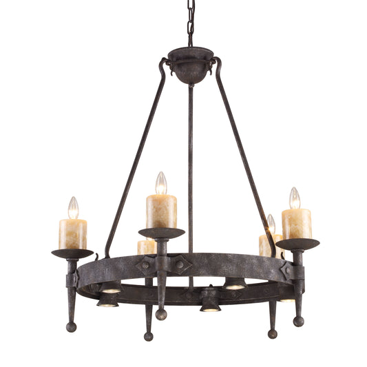 ELK SHOWROOM 14005/5+5 Cambridge 33'' Wide 5-Light Chandelier - Moonlit Rust