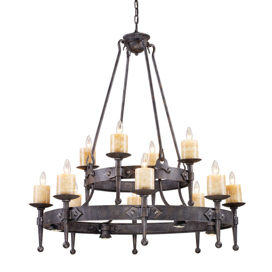 ELK SHOWROOM 14006/8+4+4 Cambridge 42'' Wide 12-Light Chandelier - Moonlit Rust