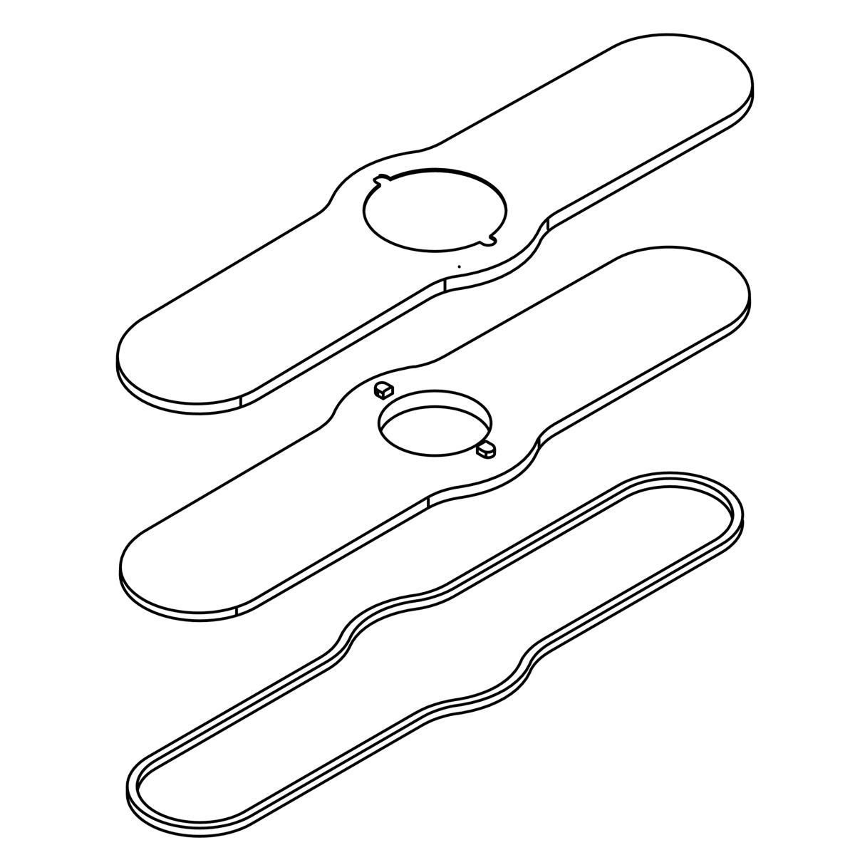 KOHLER Escutcheon Kit - Vibrant Stainless, K-1402289-VS