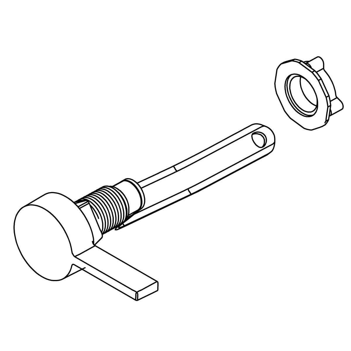 KOHLER Reach Trip Lever, Rh Service - Polished Chrome, K-1402651-CP