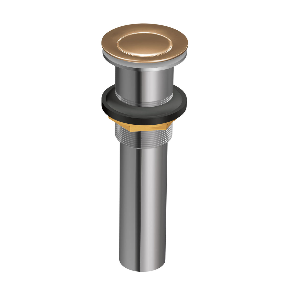 MOEN 140780AZ Spring Loaded Push Button Bathroom Drain Assembly (Without Overflow) - Antique Bronze