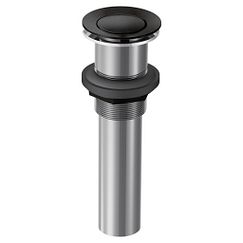 MOEN 140780BL Spring Loaded Push Button Bathroom Drain Assembly (Without Overflow) - Matte Black