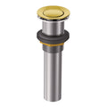 MOEN 140780P Spring Loaded Push Button Bathroom Drain Assembly (Without Overflow) - Polished Brass