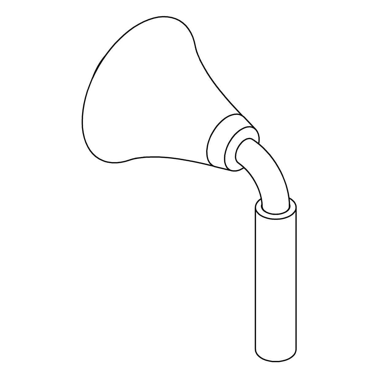 KOHLER Handle Assembly, Transfer Valve - Vibrant Brushed Moderne Brass, K-1407893-2MB