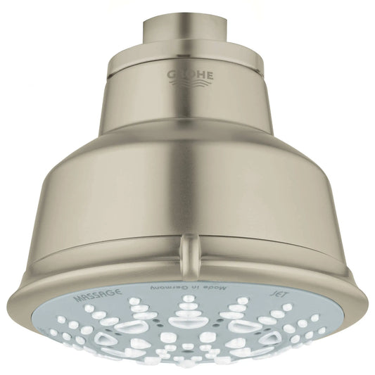 GROHE 27126EN1 Relexa 100 Shower Head, 4" - 5 Sprays, 2.5 gpm - Brushed Nickel