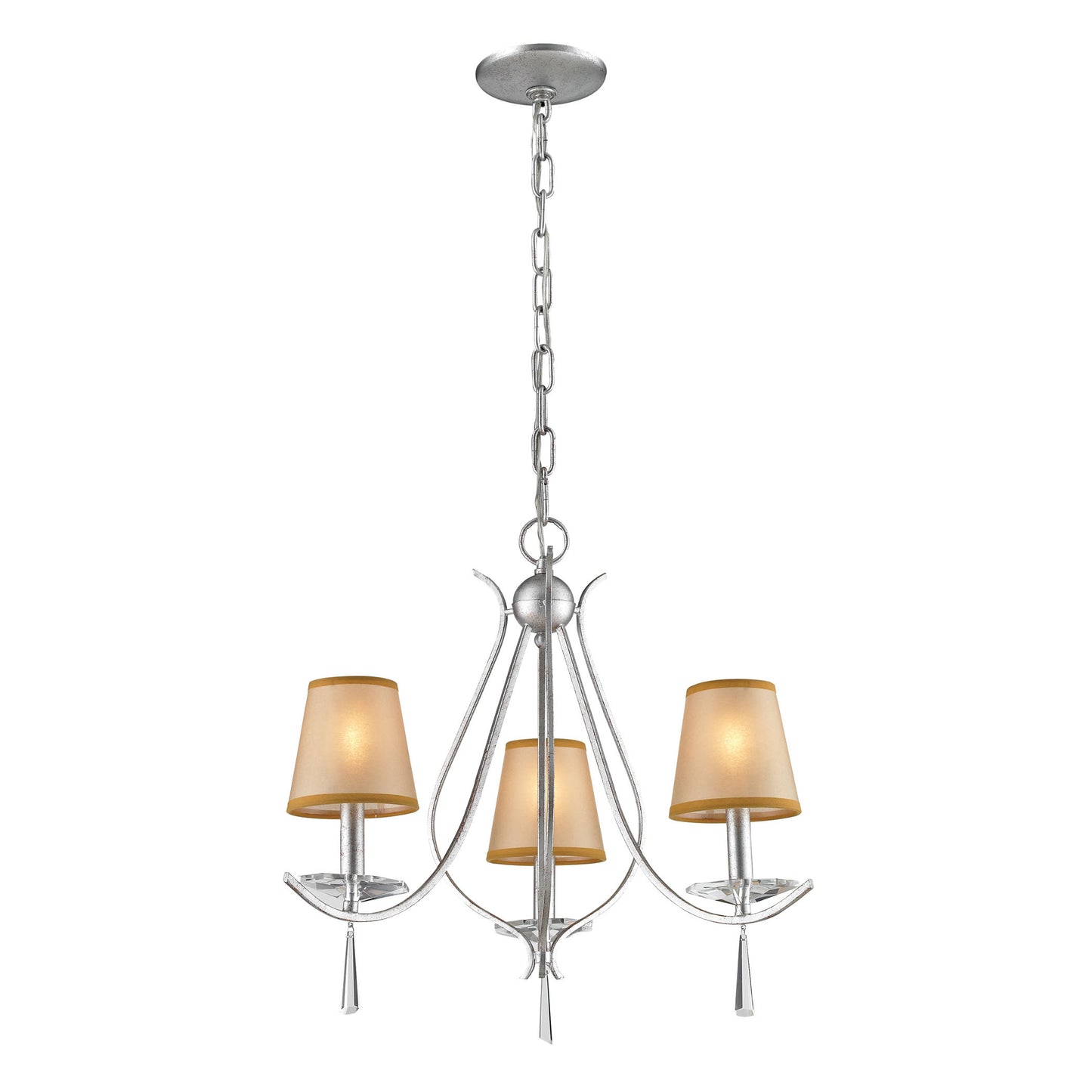 ELK SHOWROOM 14081/3 Clarendon 16'' Wide 3-Light Chandelier - Silver