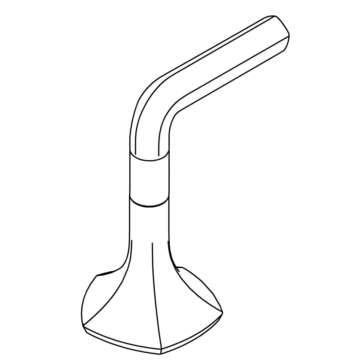 KOHLER Lever Handle Assembly - Matte Black w/Moderne Brass Trim, K-1413410-BMB