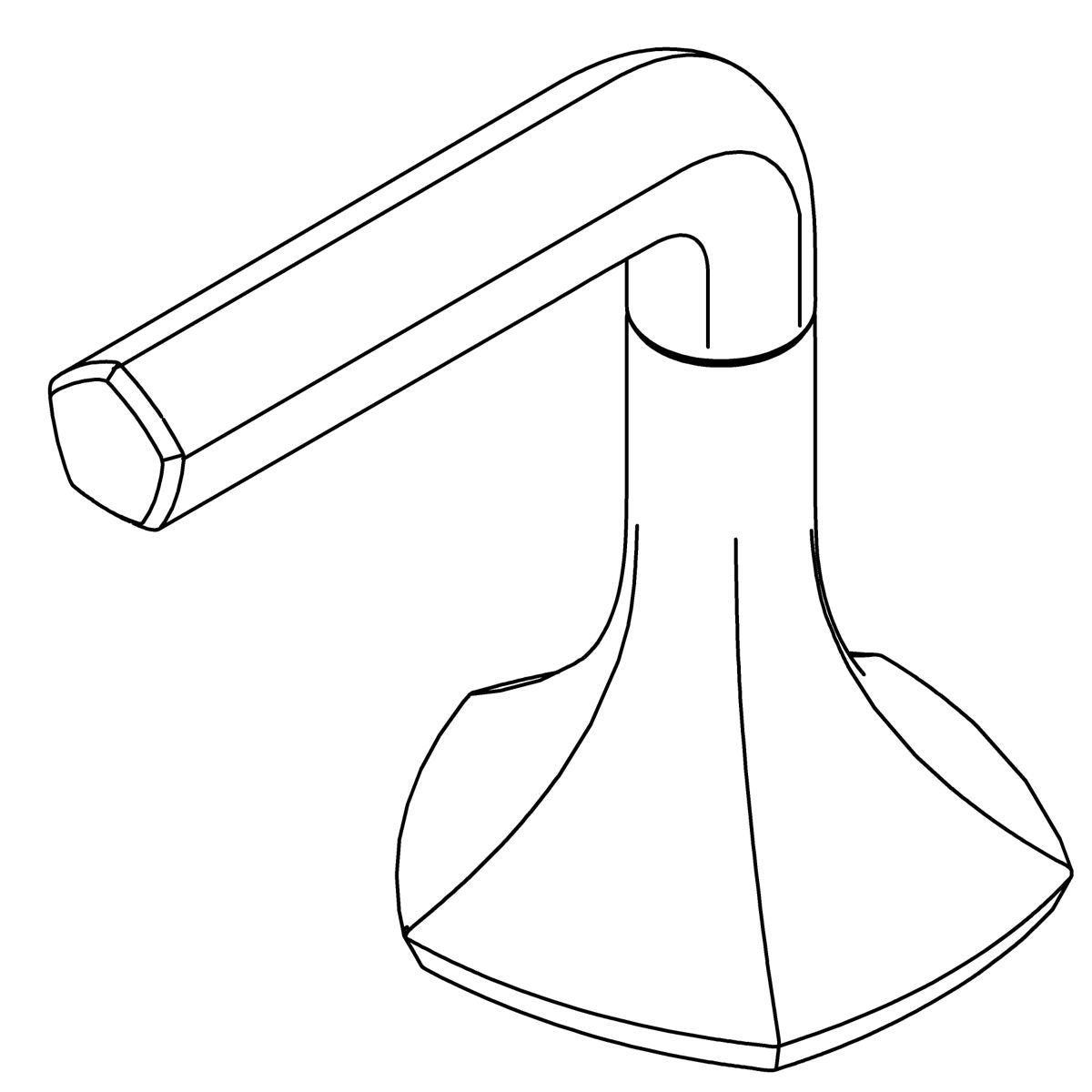 KOHLER Cross Handle Assembly - Matte Black w/Moderne Brass Trim, K-1413412-BMB