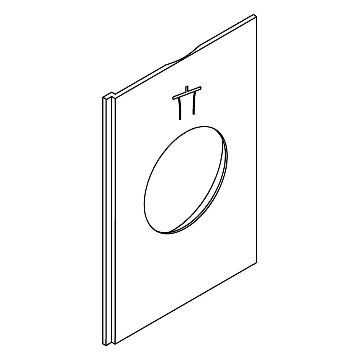 KOHLER Icon Trim Plate - Vibrant Brushed Moderne Brass, K-1413569-2MB