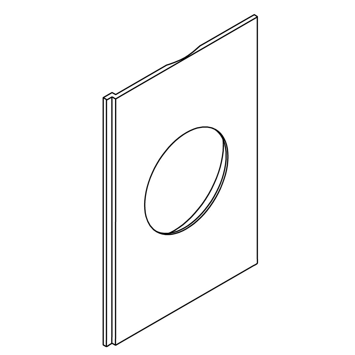 KOHLER Icon Trim Plate - Matte Black, K-1413572-BL