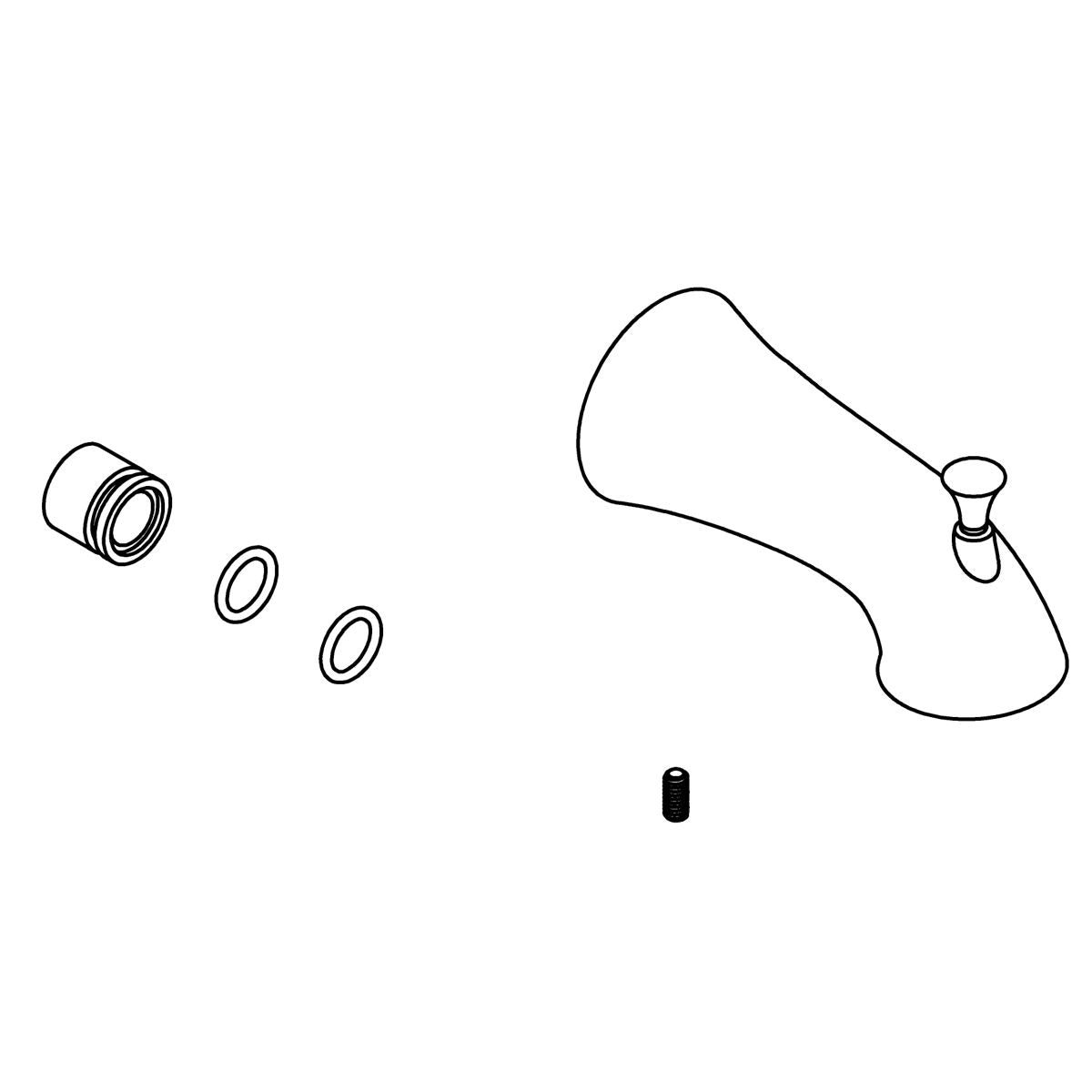 KOHLER Assembly, Spout - Vibrant Brushed Nickel, K-1415214-BN