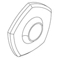 KOHLER Slide Bar Escutcheon - Vibrant Brushed Moderne Brass, K-1416026-2MB