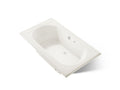 KOHLER K-1418-GH-96 Memoirs 72" X 42" Drop-In Heated Bubblemassage Air Bath - Biscuit