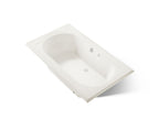 KOHLER K-1418-GH-96 Memoirs 72" X 42" Drop-In Heated Bubblemassage Air Bath - Biscuit