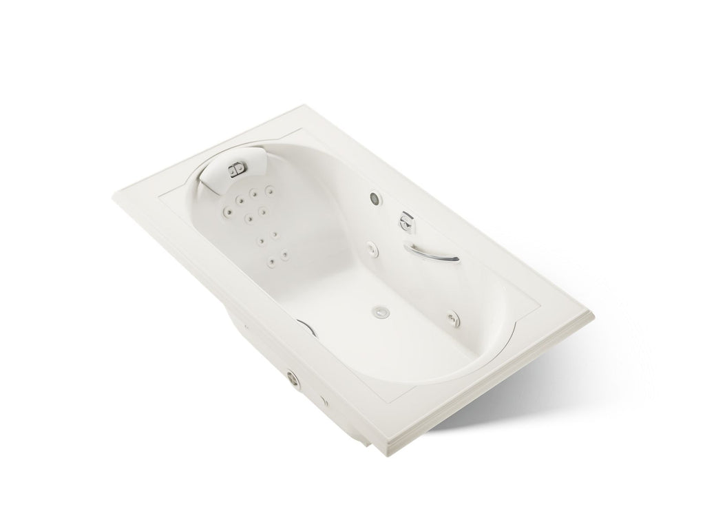 KOHLER K-1418-M-96 Memoirs 72" X 42" Drop-In Heated Whirlpool Bath - Biscuit