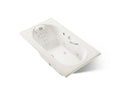 KOHLER K-1418-M-96 Memoirs 72" X 42" Drop-In Heated Whirlpool Bath - Biscuit