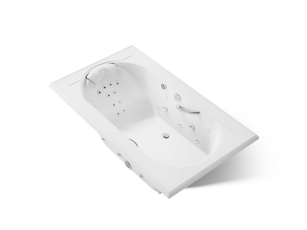 KOHLER K-1418-V-0 Memoirs 72" X 42" Drop-In Effervescence Whirlpool Bath - White