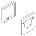 KOHLER Escutheon Assembly, Service Kit - Vibrant Brushed Nickel, K-1420602-BN