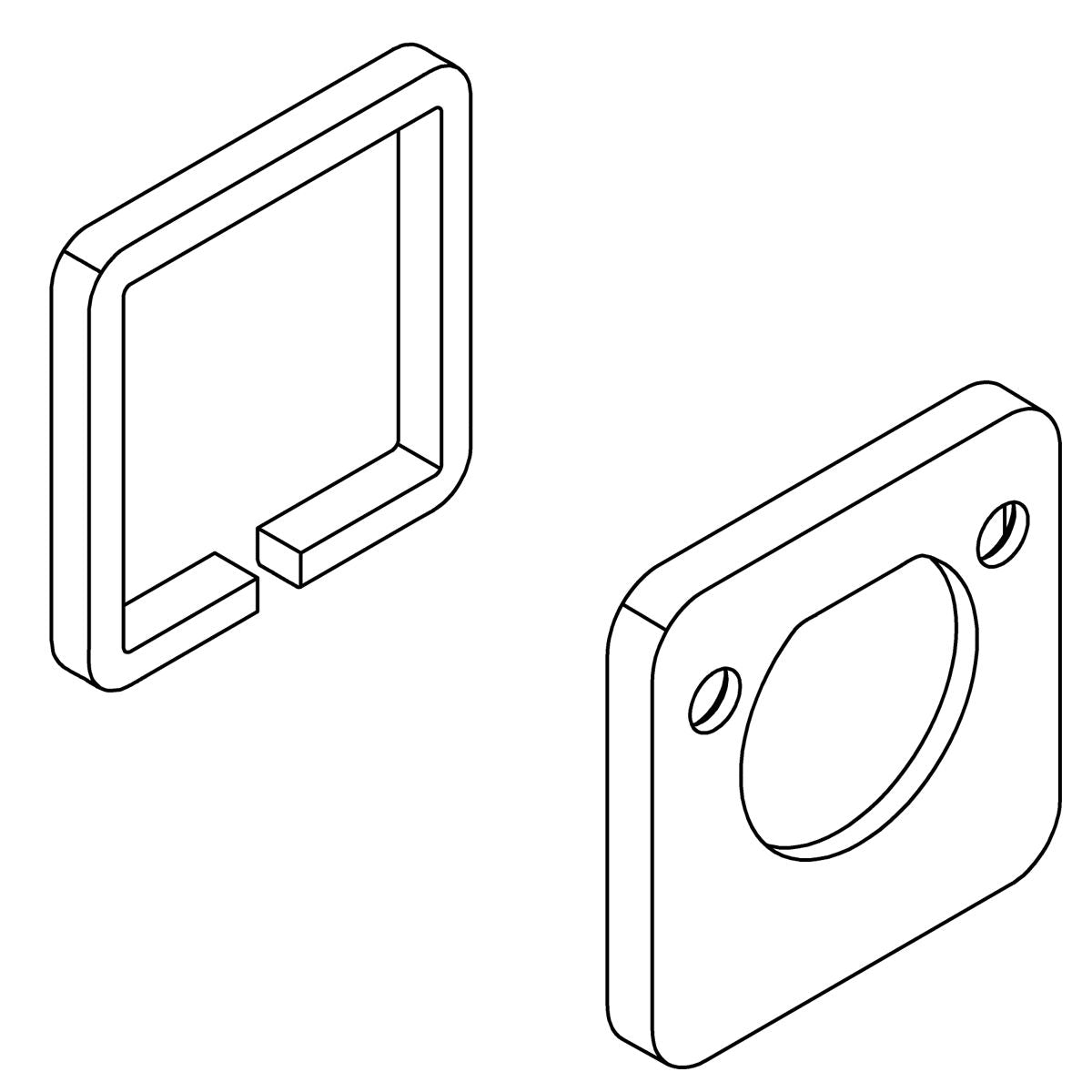 KOHLER Escutheon Assembly, Service Kit - Polished Chrome, K-1420602-CP