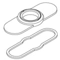 KOHLER Service Kit, 3-Hole Escutcheon - Matte Black, K-1421947-BL