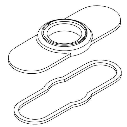 KOHLER Service Kit, 3-Hole Escutcheon - Vibrant Brushed Nickel, K-1421947-BN