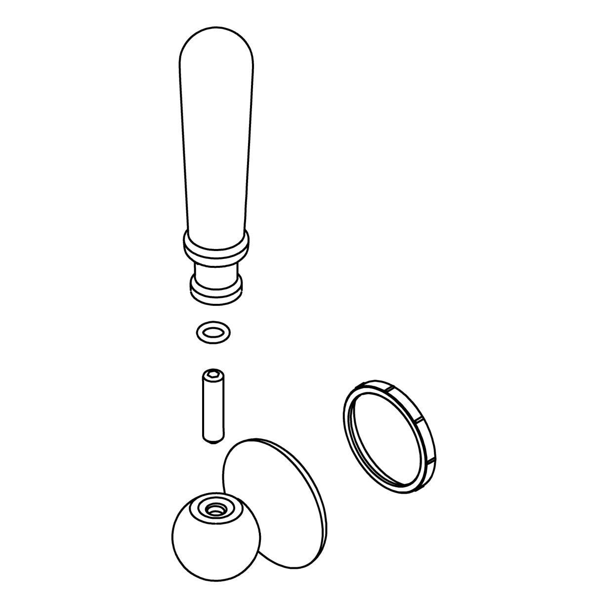 KOHLER Service Kit, Handle Assembly - Polished Chrome, K-1421949-CP