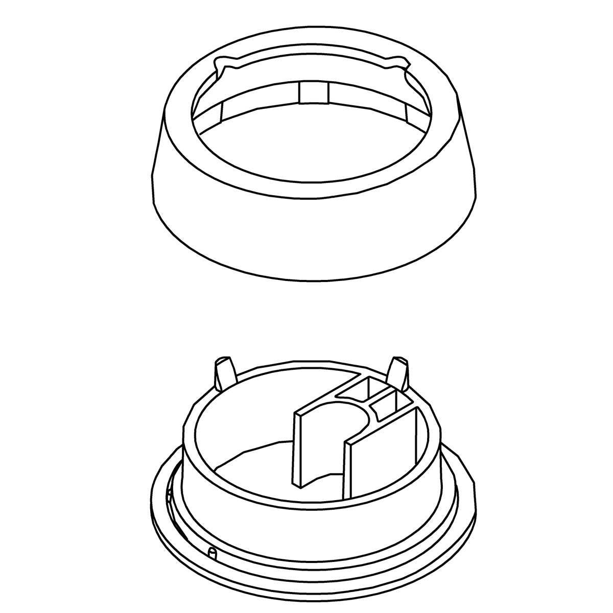 KOHLER Kit, Single Hole Escutcheon - Matte Black, K-1422702-BL