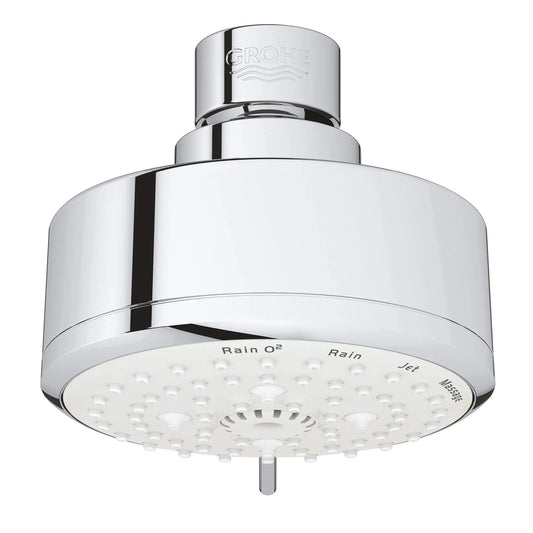 GROHE 27591001 Tempesta 100 Shower Head, 4" - 4 Sprays, 2.5 gpm - Chrome