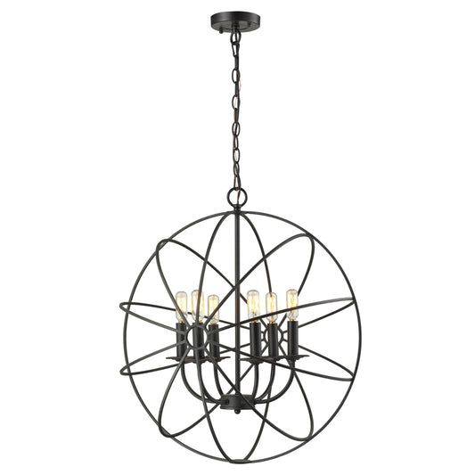 ELK SHOWROOM 14244/6 Yardley 23'' Wide 6-Light Chandelier - Oil Rubbed Bronze