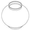 KOHLER Damask Bowl Glass Shade, K-1427591